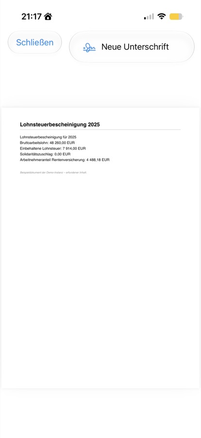 Unterschrift erfassen – CSB-DMS